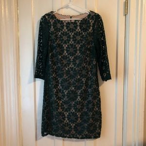 Dark green lace dress
